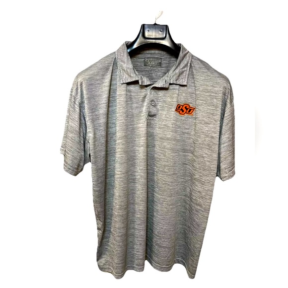 Men’s Profile Varsity Oklahoma State University Cowboys NCAA 4XL Polo Gray - Picture 1 of 4
